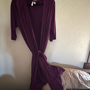 Elegant Burgundy Women's Wrap Dress